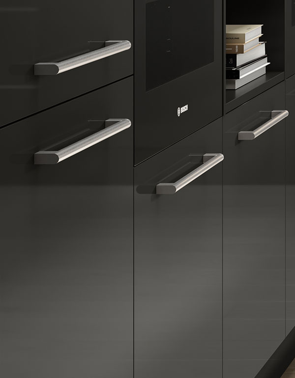 BA Components Firbeck Supergloss Dust Grey kitchen doors